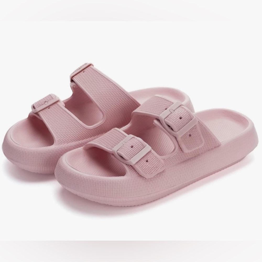 NEW Cloud Slides for Women EVA Sandals Thick Sole Adjustable Buckles Slippers - Picture 4 of 16